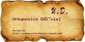 Urbanovics Dániel névjegykártya