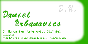 daniel urbanovics business card